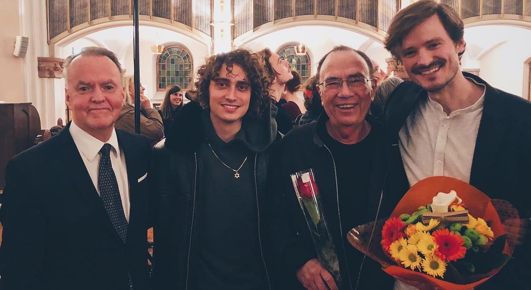 Bengt Ollén tillsammans med Jacob Mühlrad, Sven-David Sandström och Matthew Peterson